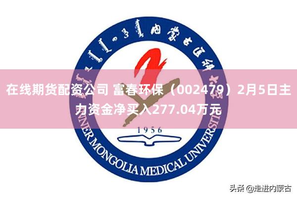 在线期货配资公司 富春环保（002479）2月5日主力资金净买入277.04万元