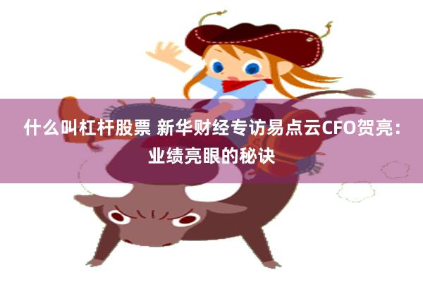 什么叫杠杆股票 新华财经专访易点云CFO贺亮：业绩亮眼的秘诀