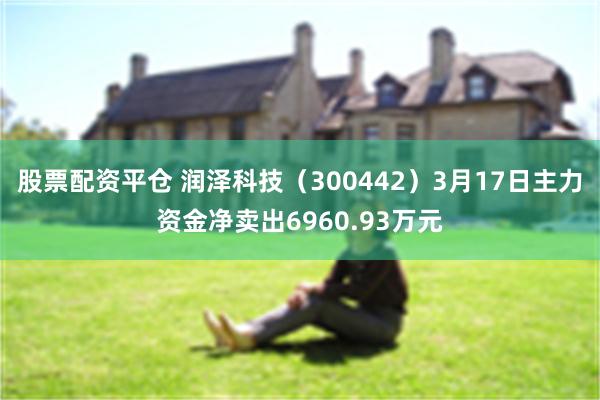 股票配资平仓 润泽科技（300442）3月17日主力资金净卖出6960.93万元