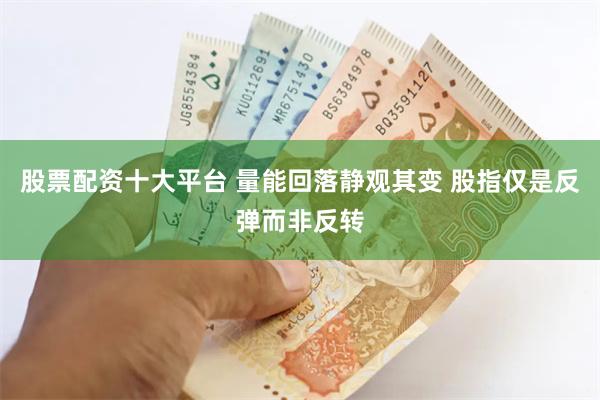 股票配资十大平台 量能回落静观其变 股指仅是反弹而非反转