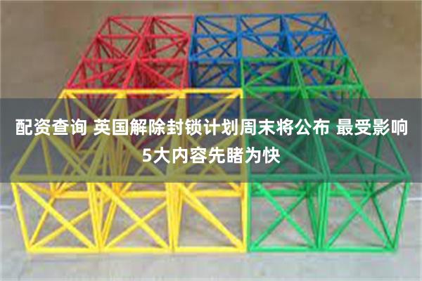 配资查询 英国解除封锁计划周末将公布 最受影响5大内容先睹为快